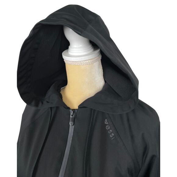 VESSI Overcast Waterproof Jacket Women’s Small Full Zip Hooded Rain Coat - Picture 8 of 12